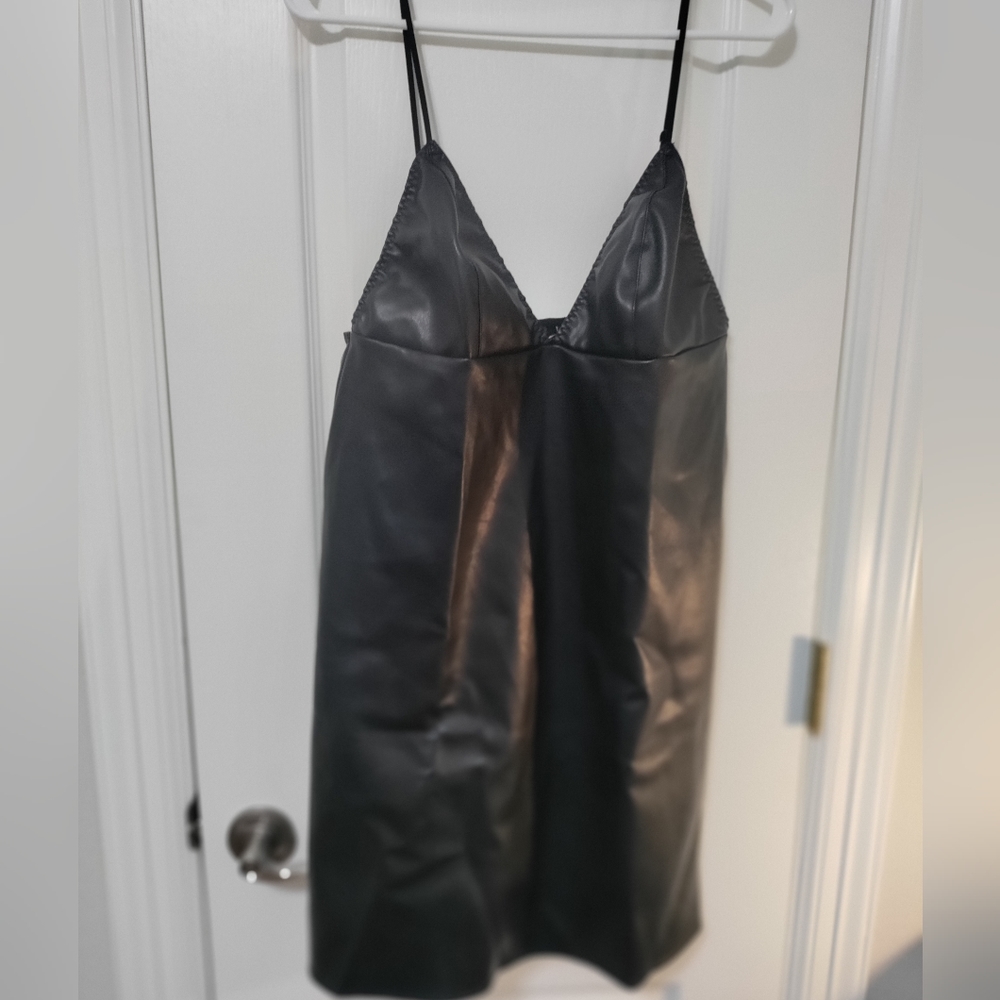 Victoria Secret Faux leather Slip Dress Size Lg